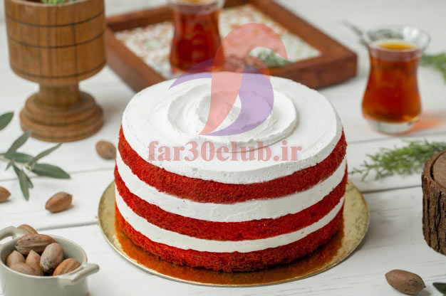 طرز تهیه کیک قرمز اسفنجی ، طرز تهیه کیک قرمز برای ولنتاین