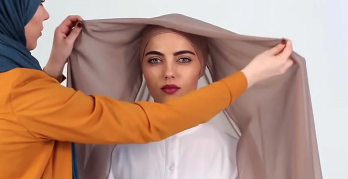 مدل بستن شال روسری دخترانه
